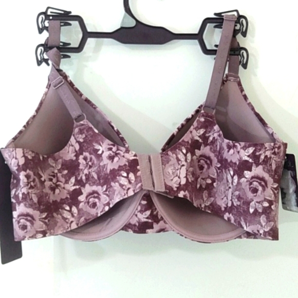 GLORIA VANDERBILT PURPLE FLORAL GENTLE LIFT FULL COVERAGE BRA SIZE 38DD NWT - Picture 5 of 8